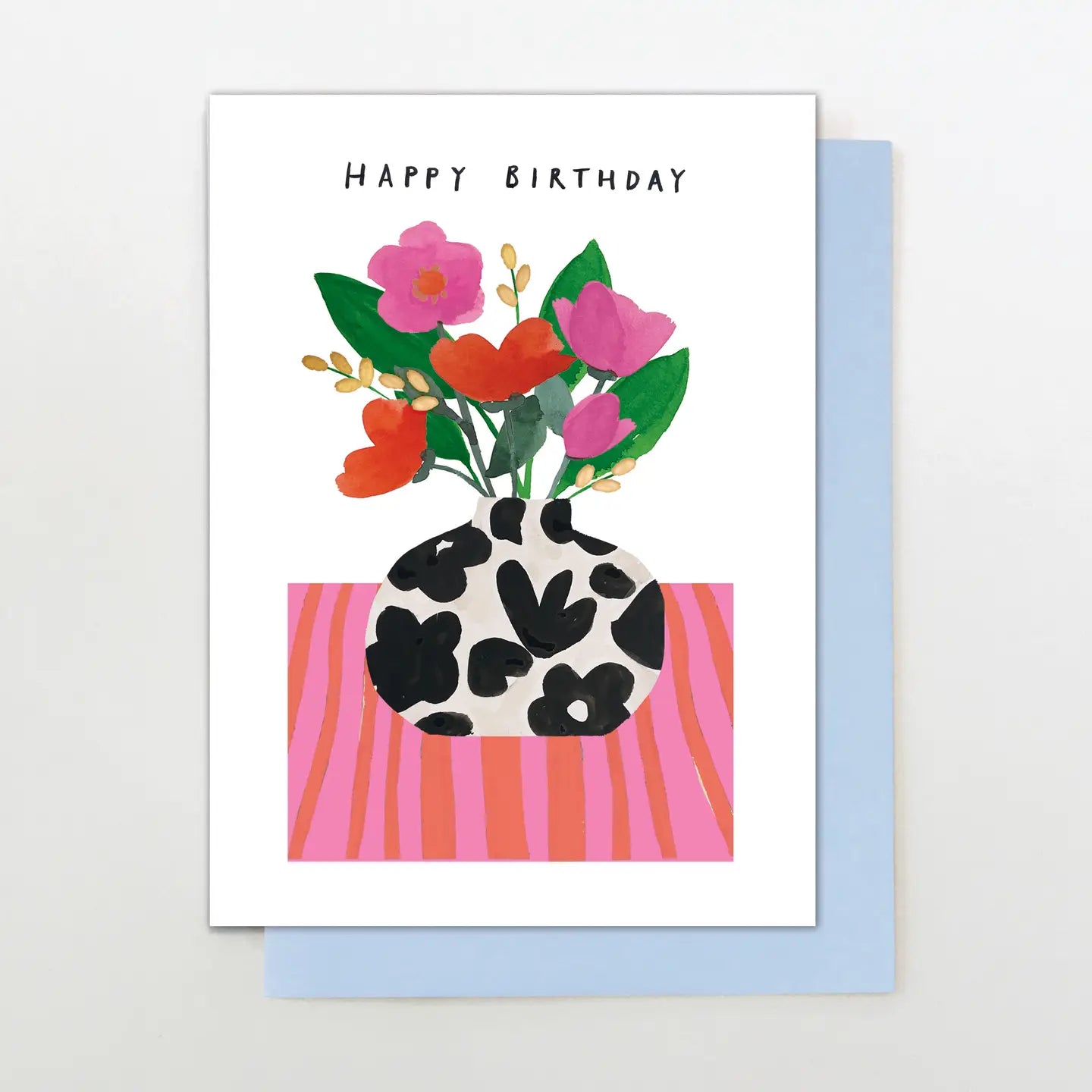 Birthday Flowers Vase Greeting Card