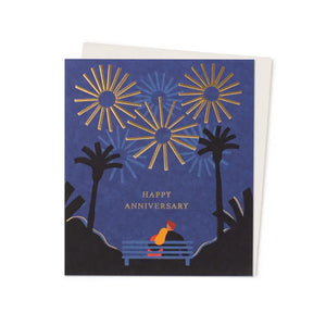 Anniversary Fireworks Greeting Card