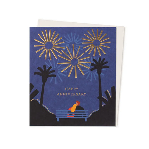 Anniversary Fireworks Greeting Card