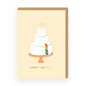 Congratulations, Rainbow Cake Greeting Card