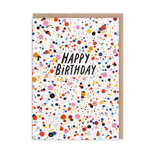 Splatter Happy Birthday Card