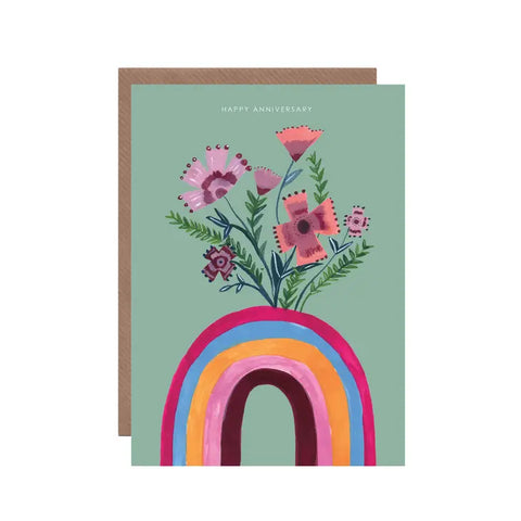 Rainbow Anniversary Greetings Card