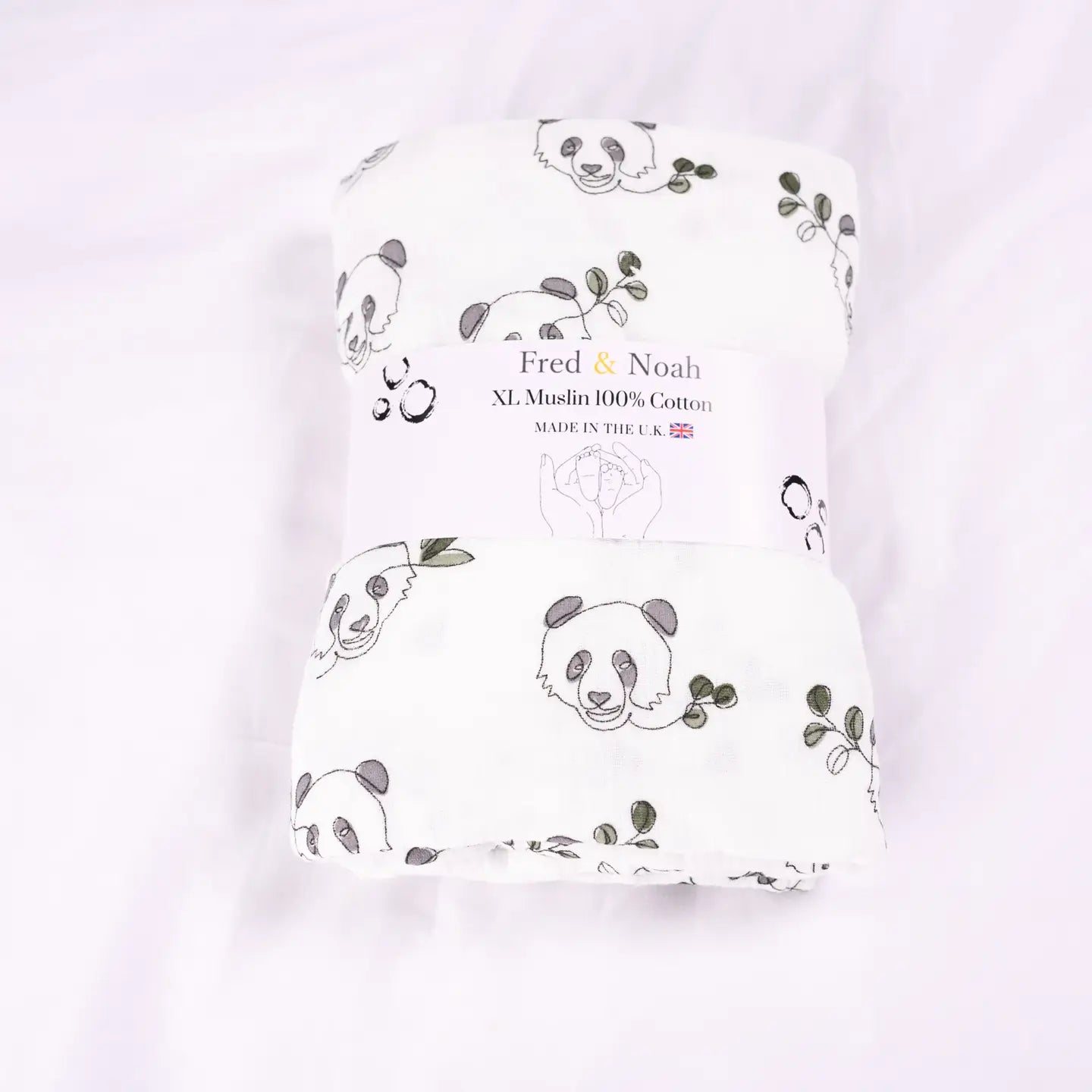 Xl Panda Print Muslin Swaddle