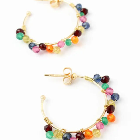 Mini Wired Rainbow Hoops