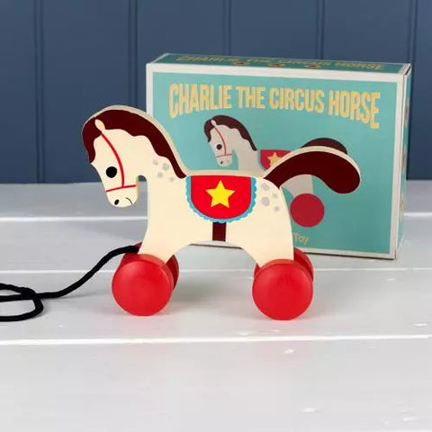 Circus Horse Wooden Pull Toy