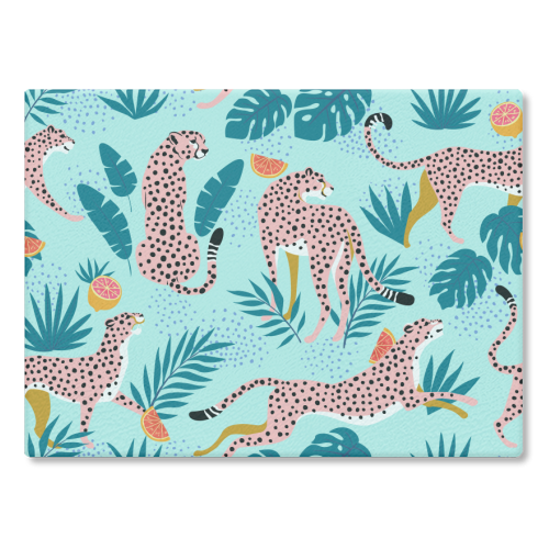 Cheetahs in the Grapefruit Grove - Chopping Board/Worktop Saver