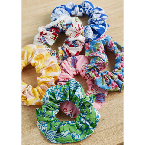 Block Print Scrunchie - Mixed Prints