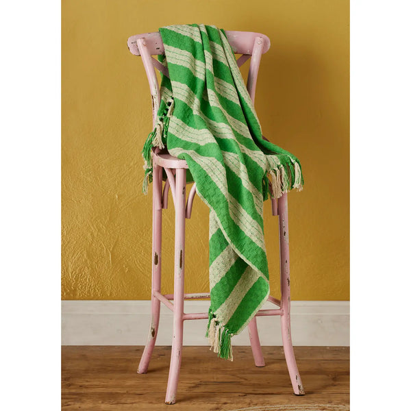 Green Berge Stripe Throw