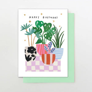 Birthday Plants Greeting Card