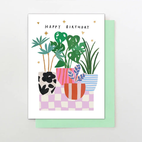 Birthday Plants Greeting Card