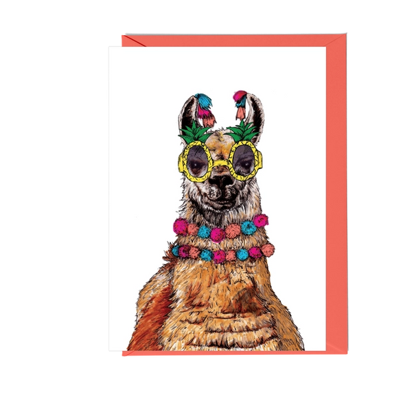 Party Llama Greeting Card