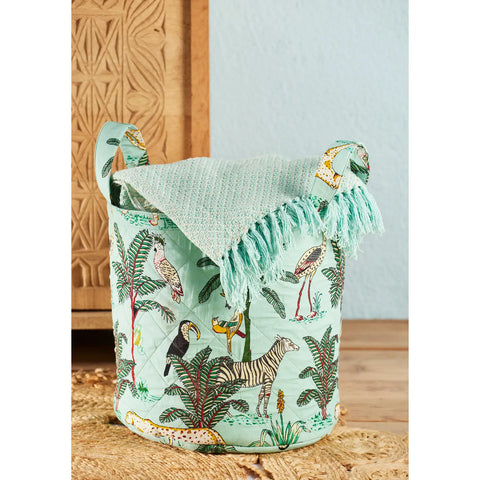 Jade Jungle Print Storage Laundry Bag