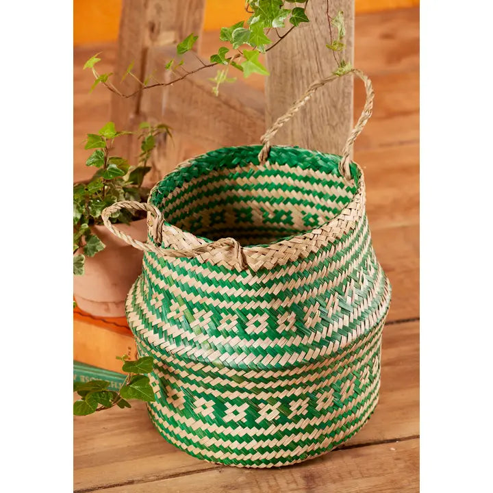 Small Green Seagrass Basket