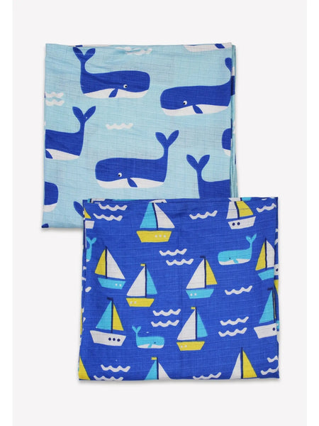 Whale & Boats Muslins - 2 Pack