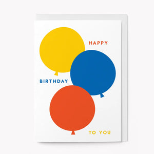Birthday Balloons - Greeting Card