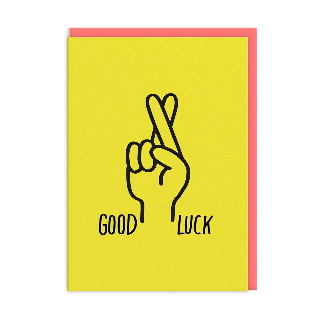 Fingers Crossed Good Luck Card