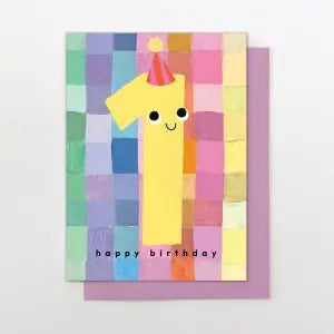 Girl Age 1 Greeting Card