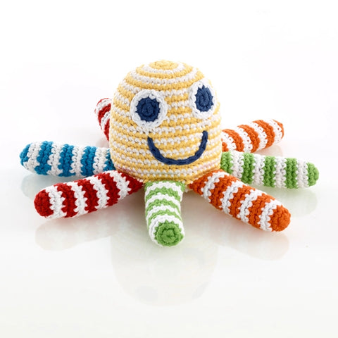 BACK IN STOCK! Baby Toy Octopus Rattle - Yellow