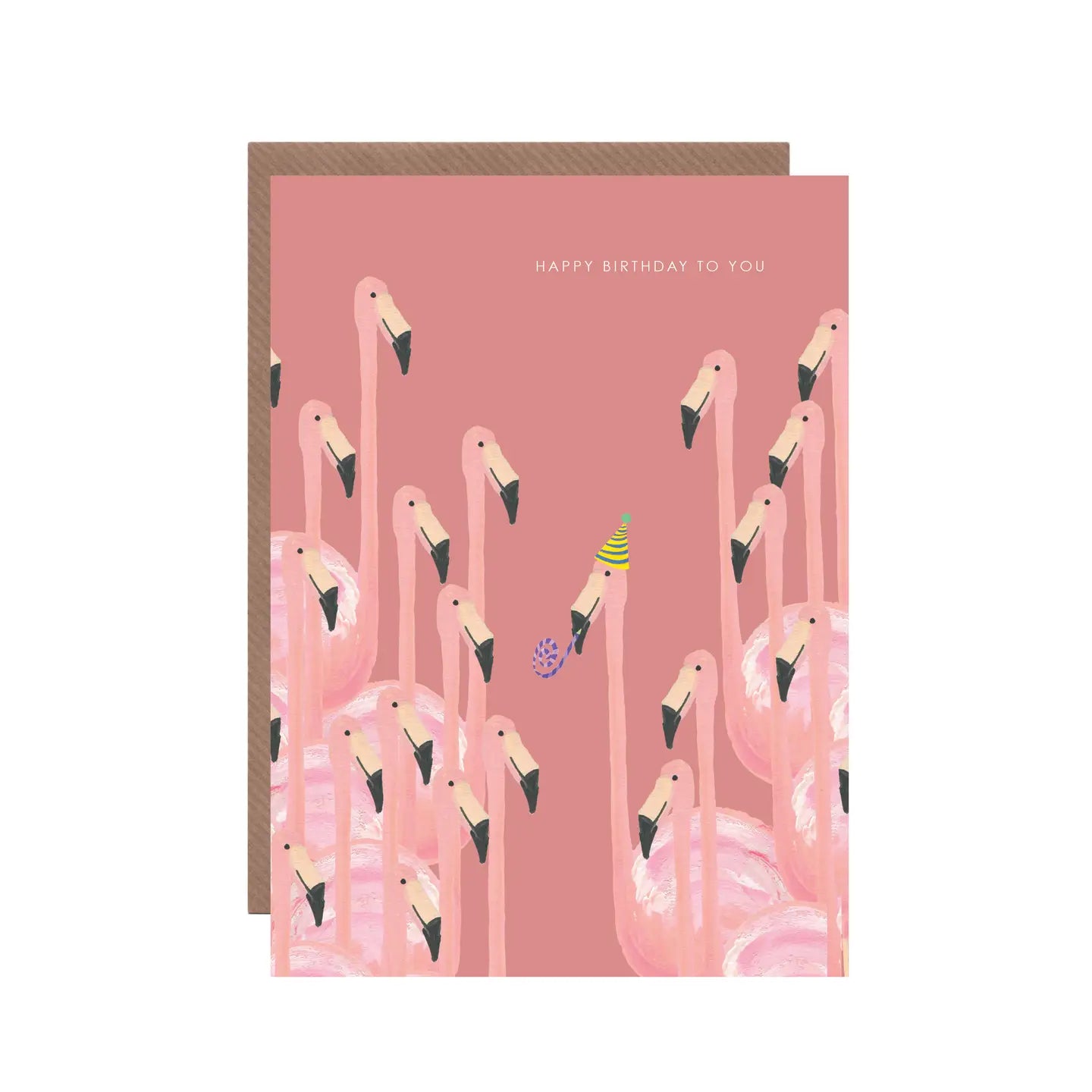 Flamingo Party Birthday Greeting Card