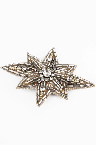 Large Silver Star Hair Clip