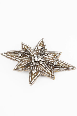 Large Silver Star Hair Clip