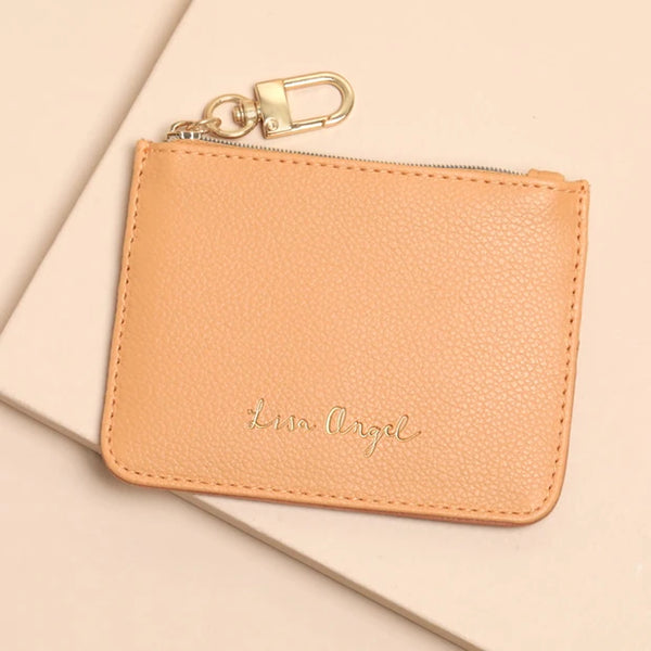 Vegan Leather Ombre Card Holder in Nude