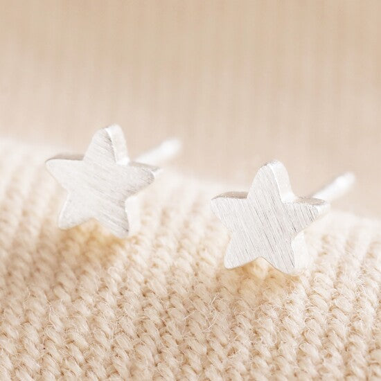 Tiny Star Stud Earrings in Gold or Silver