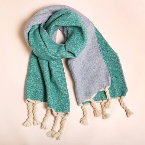 Turquoise Two Tone Scarf