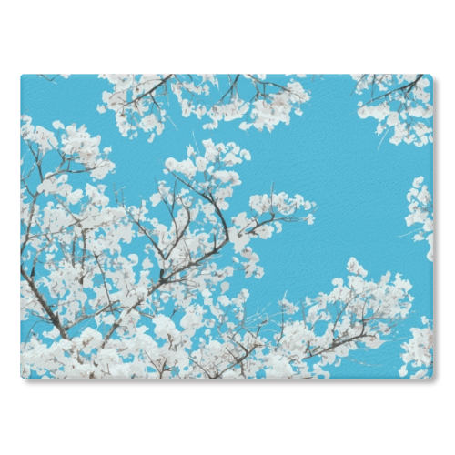 White Blossom - Chopping Board/Worktop Saver