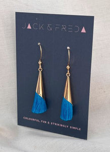 Tassel Earrings - Blue