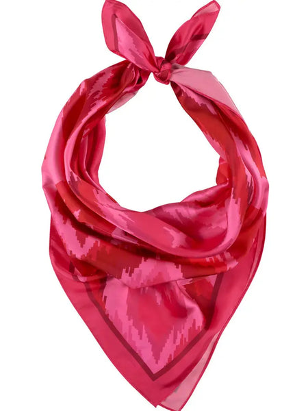 Pink & Red Satin Scarf