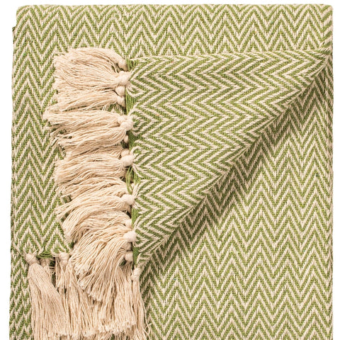 Recycled Cotton Throw - Sage