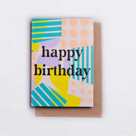 Spots & Stripes Birthday Card