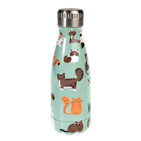 Stainless Steel Water Bottle - Cats - 260ml