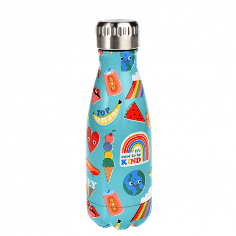 Stainless Steel Water Bottle - Retro & Roller Skates - 260ml