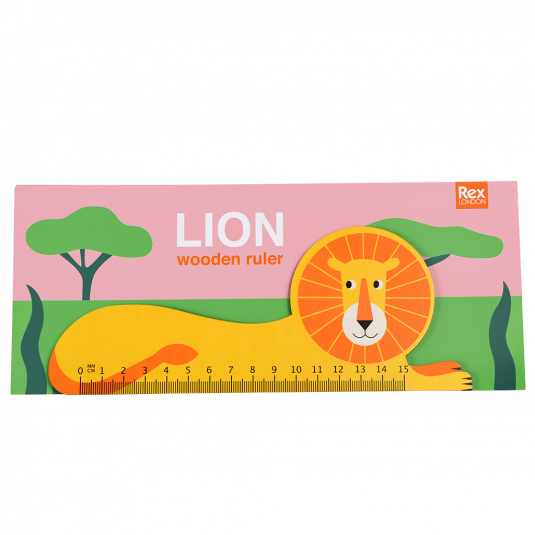 ONE LEFT!! WERE £3.95! NOW £1.95! - Lion Wooden Ruler