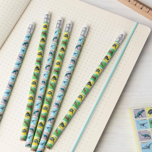 Dinosaur HB Pencils (set of 6)