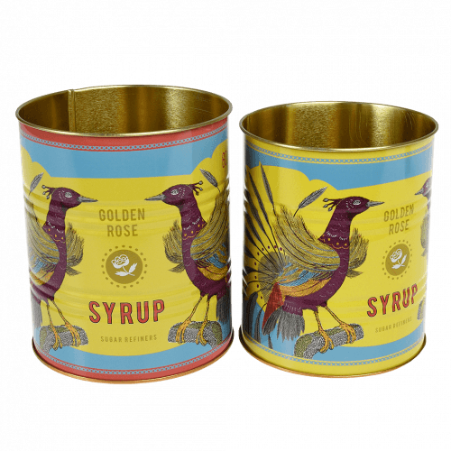 Golden Rose Syrup Storage Tins (set of 2)