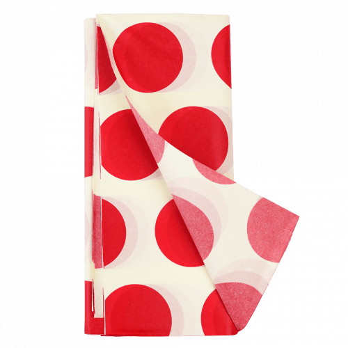Red & White Spotty Tissue Paper (10 Sheets)