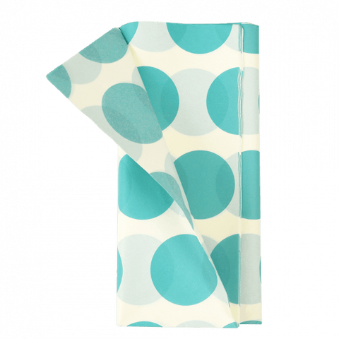 Turquoise & White Spotty Tissue Paper (10 Sheets)