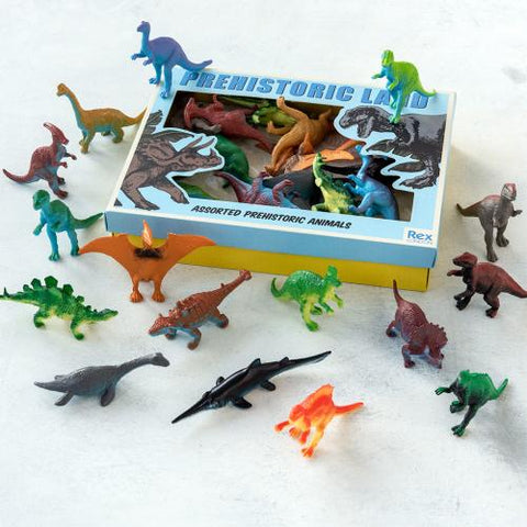Prehistoric Land Assorted Dinosaurs (box of 16)