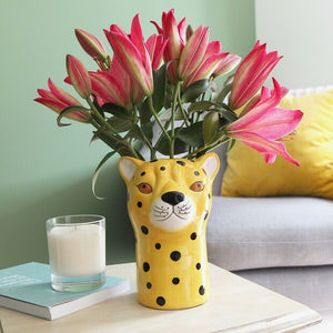ONE LEFT! HALF PRICE! Cheetah Vase - ONLY A FEW LEFT!