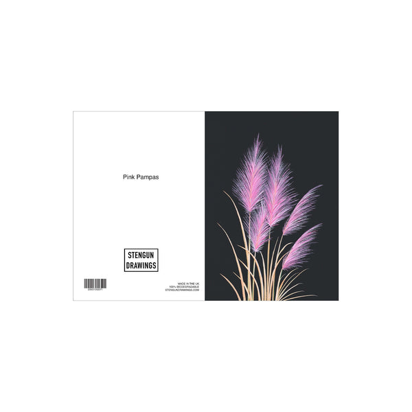 Pink Pampas Greeting Card