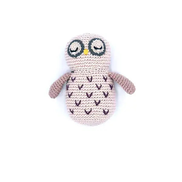 Soft Toy Handmade Owl Rattle
