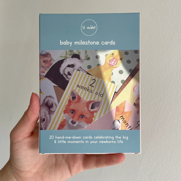 Hand-Me-Down Baby Milestone Cards