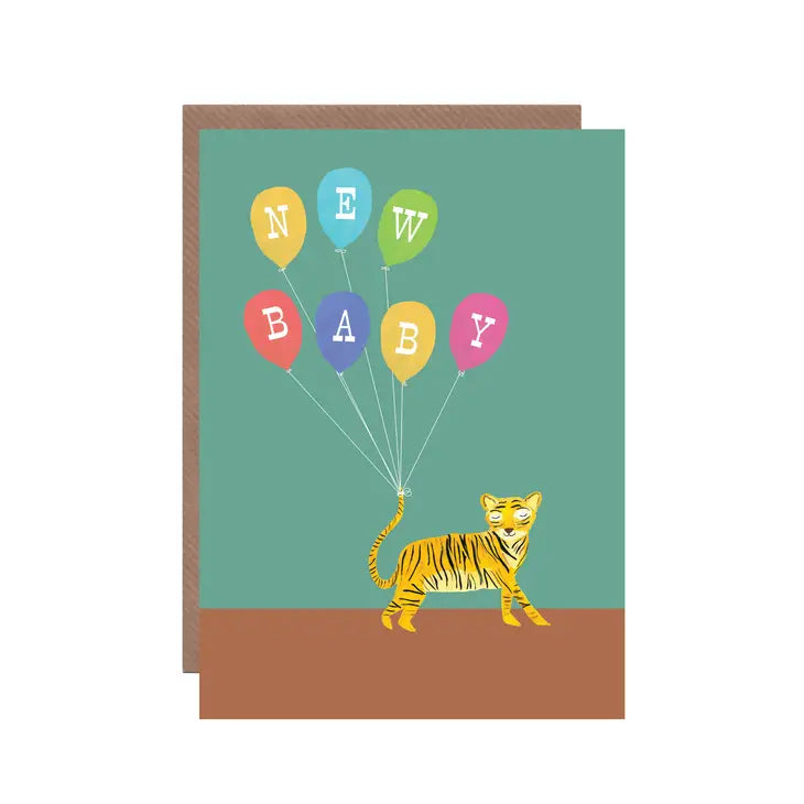 Tiger New Baby Greetings Card