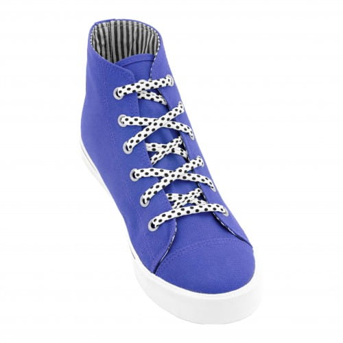 HALF PRICE! LAST FEW LEFT!! Sliwils Fabric Shoe Laces | Lindy | Polka White | 120cm