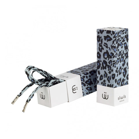 HALF PRICE! LAST FEW LEFT!! Sliwils Fabric Shoe Laces | Savage | Snow Leopard | 120cm