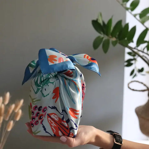 APRIL - Satin Furoshiki Gift Wrap - Available in 2 Sizes!
