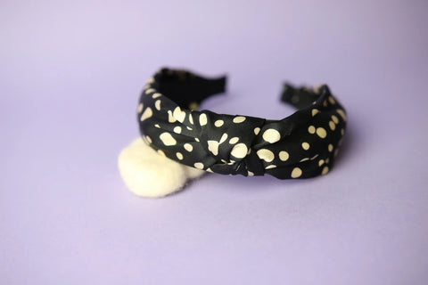Dalmatian Black Headband